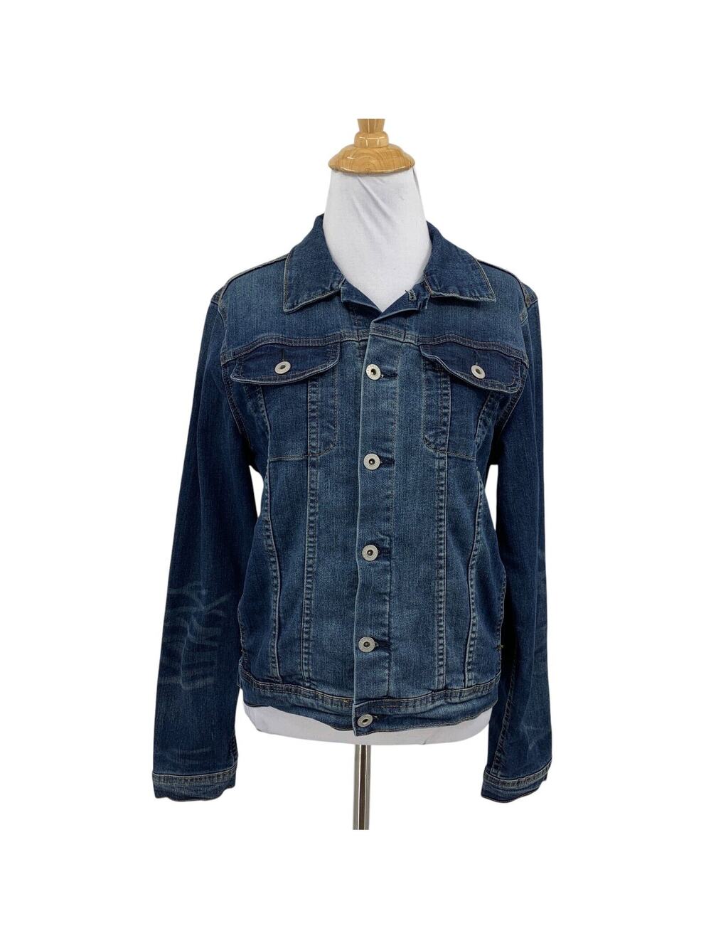 Adriano Goldschmied Jacket Kids *L Womens *2XS Stretch Long Sleeve Pocket Denim